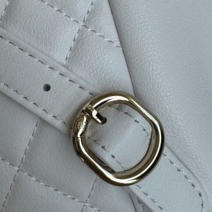 duma backpack 22cm white lambskin light gold hardware