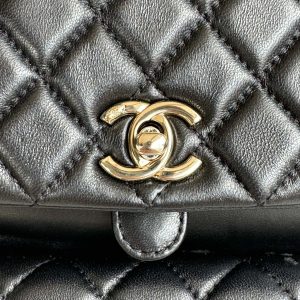 duma backpack 22cm black lambskin light gold hardware