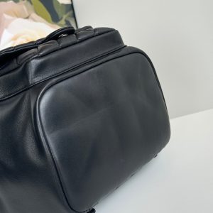 duma backpack 22cm black lambskin light gold hardware