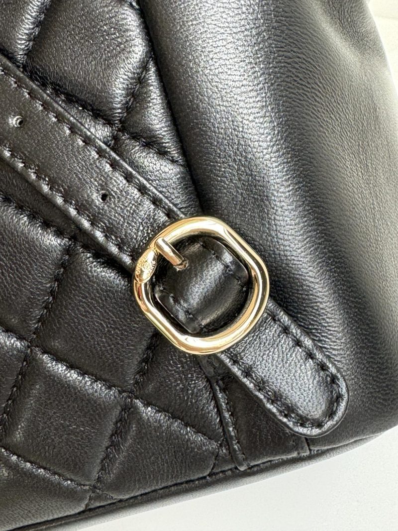 duma backpack 22cm black lambskin light gold hardware