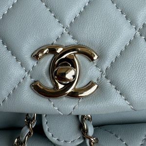 duma backpack 18cm turquoise blue lambskin light gold hardware