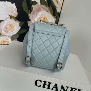 duma backpack 18cm turquoise blue lambskin light gold hardware