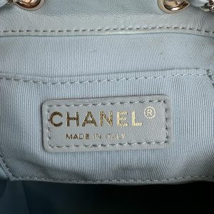 duma backpack 18cm turquoise blue lambskin light gold hardware