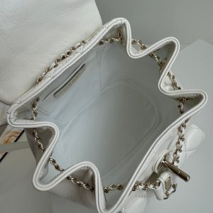 duma backpack 18cm white lambskin light gold hardware