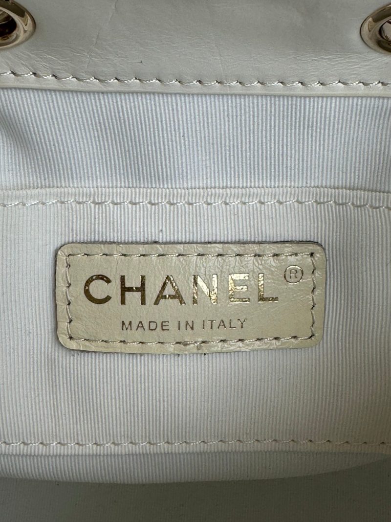 duma backpack 18cm white lambskin light gold hardware