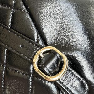 duma backpack 18cm black lambskin light gold hardware