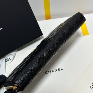 img_b885826e_20240305_i1709572992_2249_7_jpg CC Long Zipped Wallet Black Quilted Caviar Gold Buckle 243681