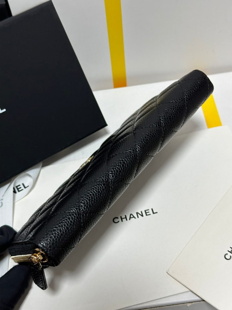 img_b885826e_20240305_i1709572992_2249_7_jpg CC Long Zipped Wallet Black Quilted Caviar Gold Buckle 243681