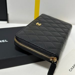 img_b885826e_20240305_i1709572992_2536_6_jpg CC Long Zipped Wallet Black Quilted Caviar Gold Buckle 243681