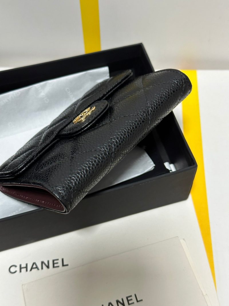 img_b885826e_20240305_i1709573326_2193_3_jpg CC CClassic Small Flap Wallet Black Quilted Caviar Gold Buckle 243686
