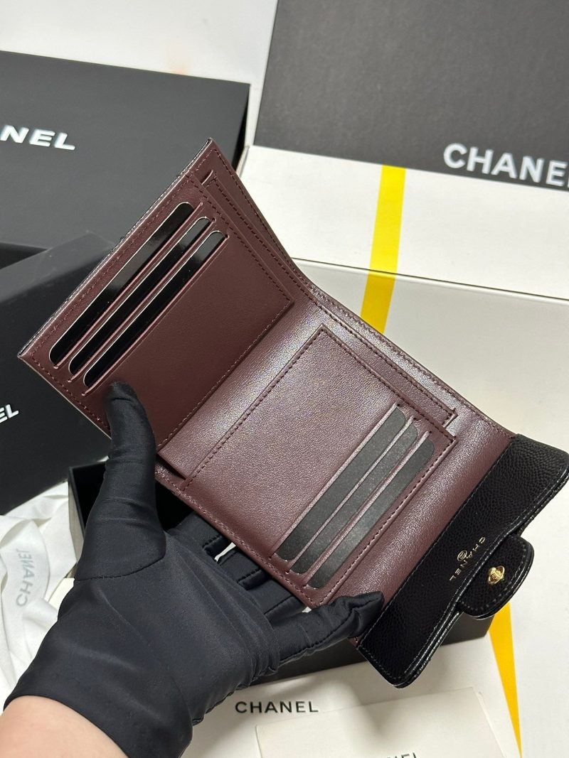 img_b885826e_20240305_i1709573326_8158_2_jpg CC CClassic Small Flap Wallet Black Quilted Caviar Gold Buckle 243686