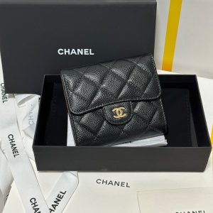 img_b885826e_20240305_i1709573327_1715_4_jpg CC CClassic Small Flap Wallet Black Quilted Caviar Gold Buckle 243686