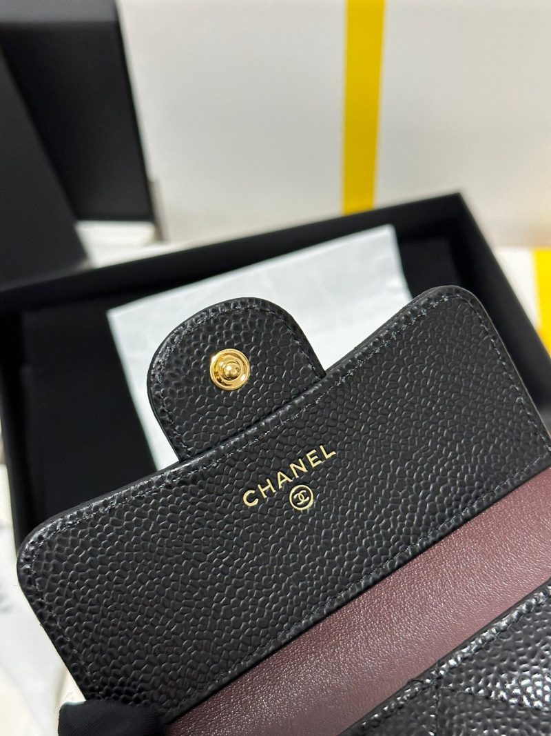 img_b885826e_20240305_i1709573327_1873_6_jpg CC CClassic Small Flap Wallet Black Quilted Caviar Gold Buckle 243686