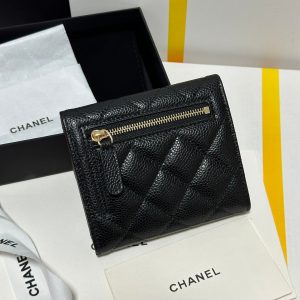 img_b885826e_20240305_i1709573327_5192_5_jpg CC CClassic Small Flap Wallet Black Quilted Caviar Gold Buckle 243686