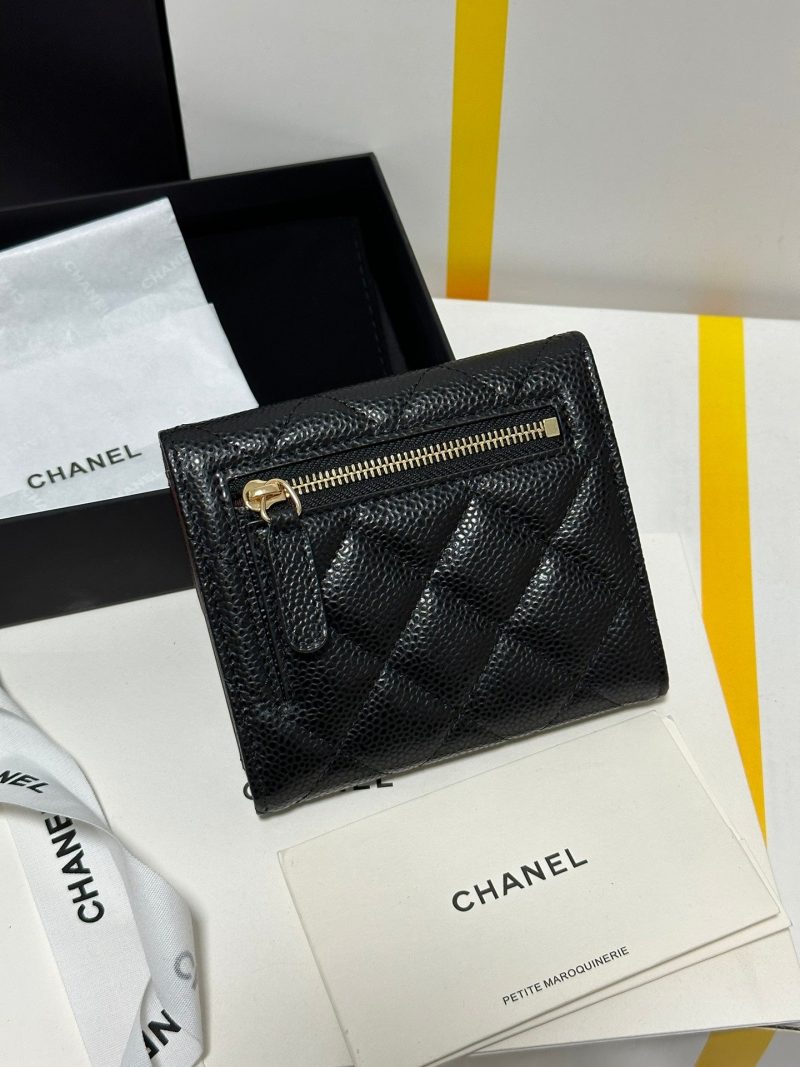 img_b885826e_20240305_i1709573327_5192_5_jpg CC CClassic Small Flap Wallet Black Quilted Caviar Gold Buckle 243686