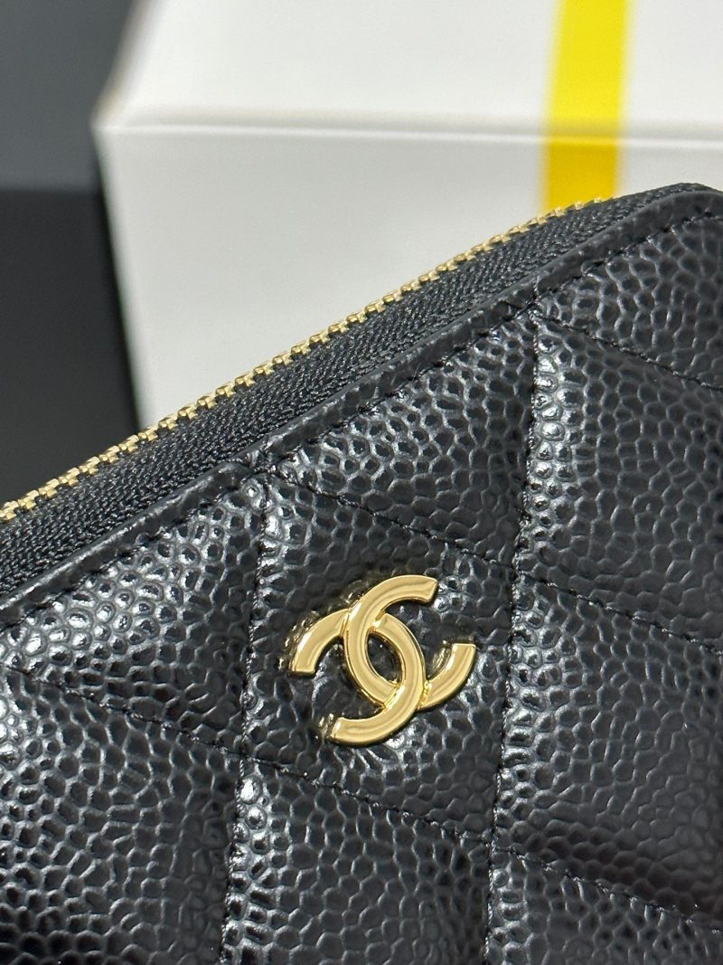 img_b885826e_20240305_i1709573879_3788_3_jpg CC Classic Zipped Coin Purse Black Quilted Caviar Gold Buckle 243691
