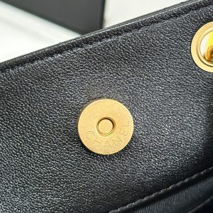 img_b885826e_20250117_i1737117677761_1966_0_4_jpg CC 25C Backpack 24.3cm Black Genuine Lambskin Gold Hardware243672