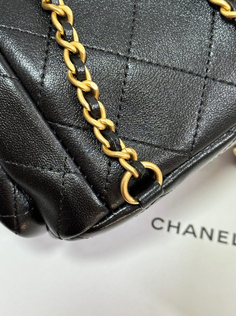 img_b885826e_20250117_i1737117678040_4301_0_8_jpg CC 25C Backpack 24.3cm Black Genuine Lambskin Gold Hardware243672