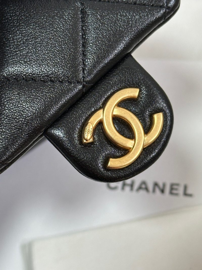 img_b885826e_20250117_i1737117678793_8535_0_2_jpg CC 25C Backpack 24.3cm Black Genuine Lambskin Gold Hardware243672