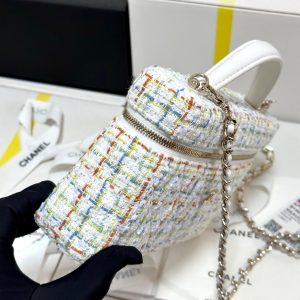 CC 25C Vanity Case 19.5cm Multicolor Tweed Light Gold Hardware