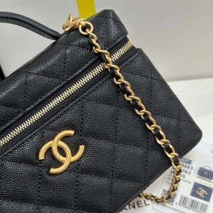 img_b885826e_20250319_i1742387059370_1517_0_4_jpg CC 25P Vanity Case 19.5cm Black Calfskin Gold Hardware 243586