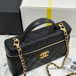 img_b885826e_20250319_i1742387060945_2177_0_2_jpg CC 25P Vanity Case 19.5cm Black Calfskin Gold Hardware 243586
