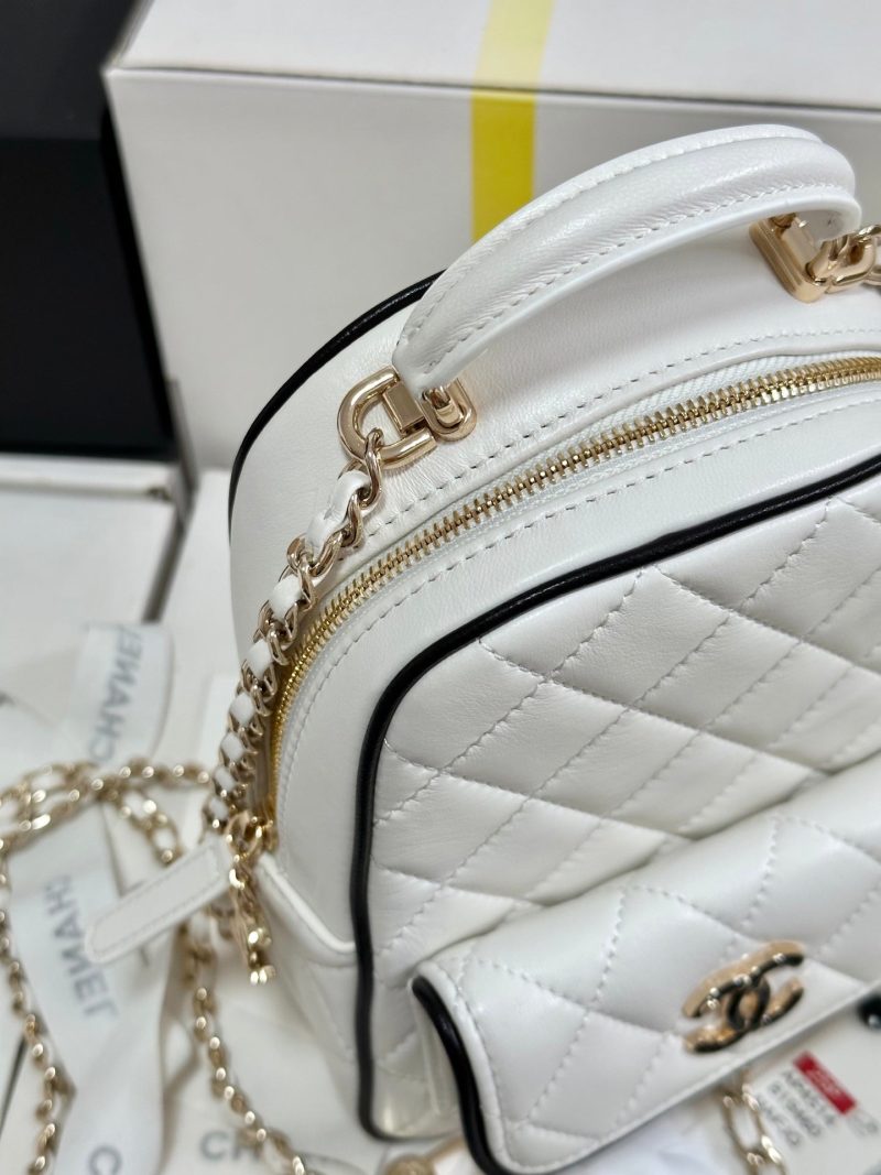 img_b885826e_20250324_i1742814837457_9516_0_3_jpg CC 25P Mini Backpack 18 White Black Lambskin Gold Hardware 243521