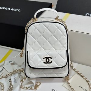 img_b885826e_20250324_i1742814837568_1564_0_1_jpg CC 25P Mini Backpack 18 White Black Lambskin Gold Hardware 243521