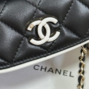 CC 25P Mini Backpack 18 Black White Lambskin Gold Hardware 243528