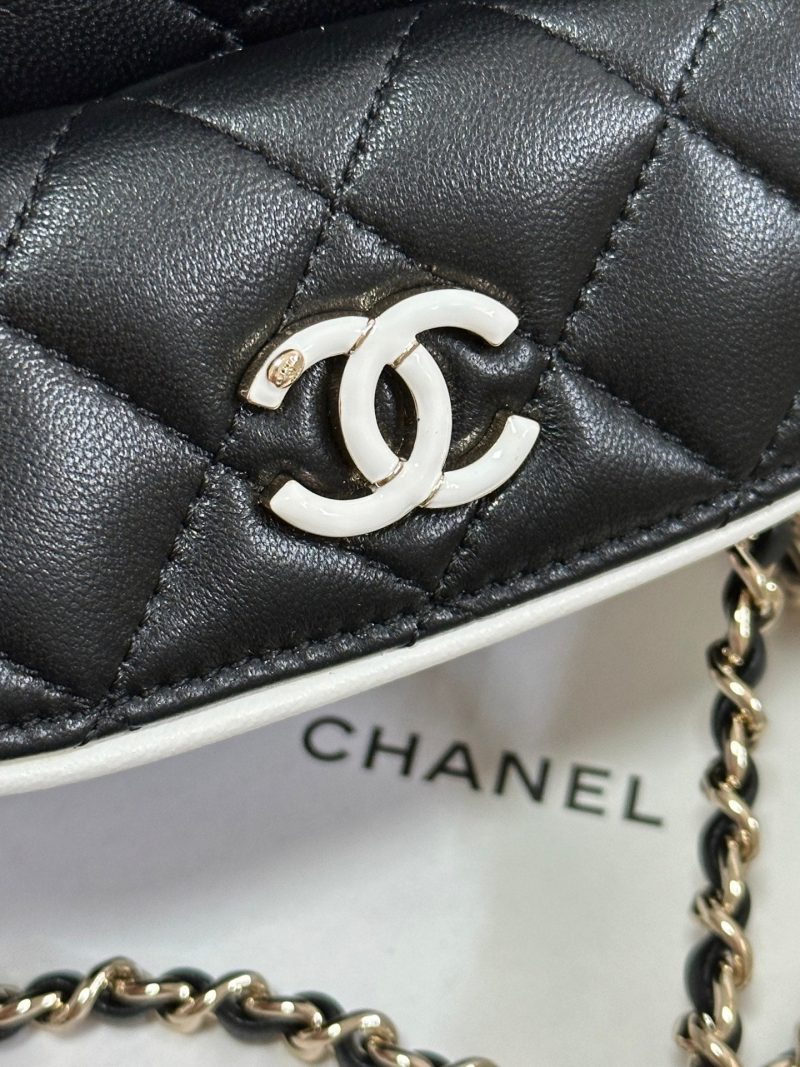 CC 25P Mini Backpack 18 Black White Lambskin Gold Hardware 243528