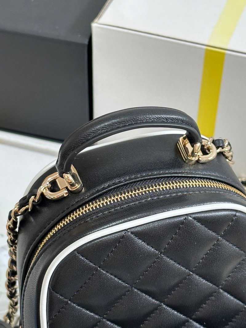 CC 25P Mini Backpack 18 Black White Lambskin Gold Hardware 243528