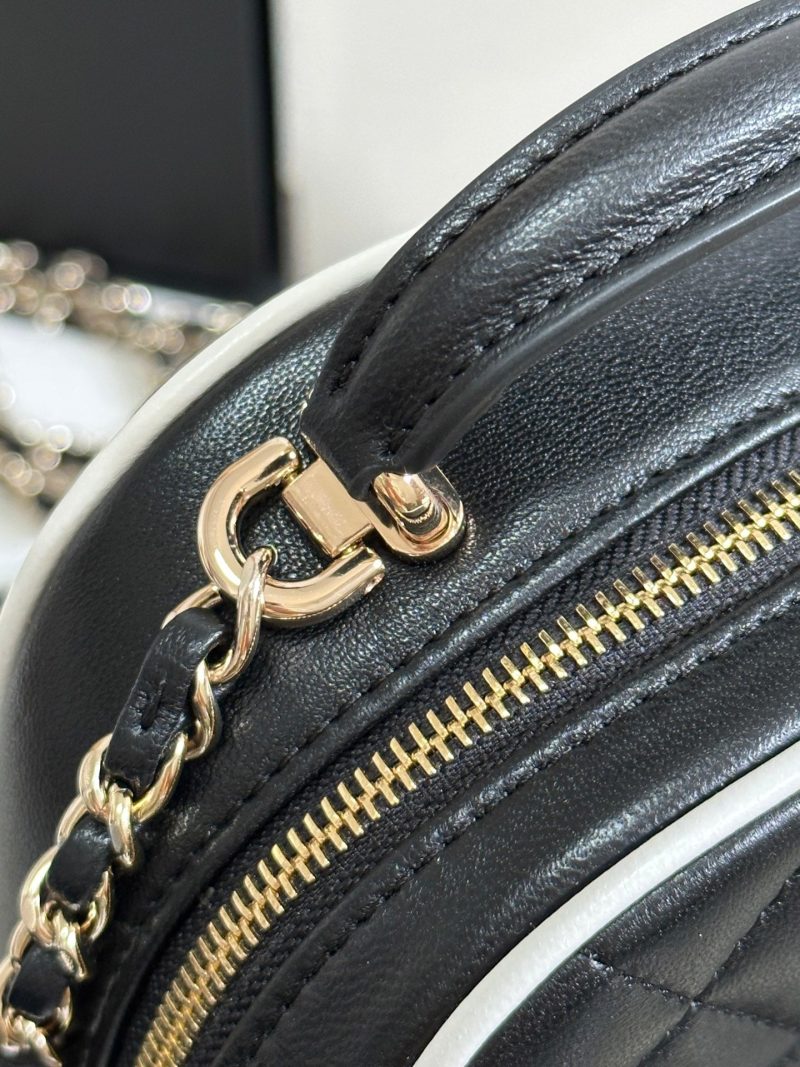 CC 25P Mini Backpack 18 Black White Lambskin Gold Hardware 243528