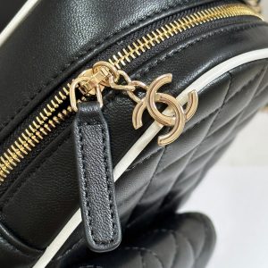 CC 25P Mini Backpack 18 Black White Lambskin Gold Hardware 243528