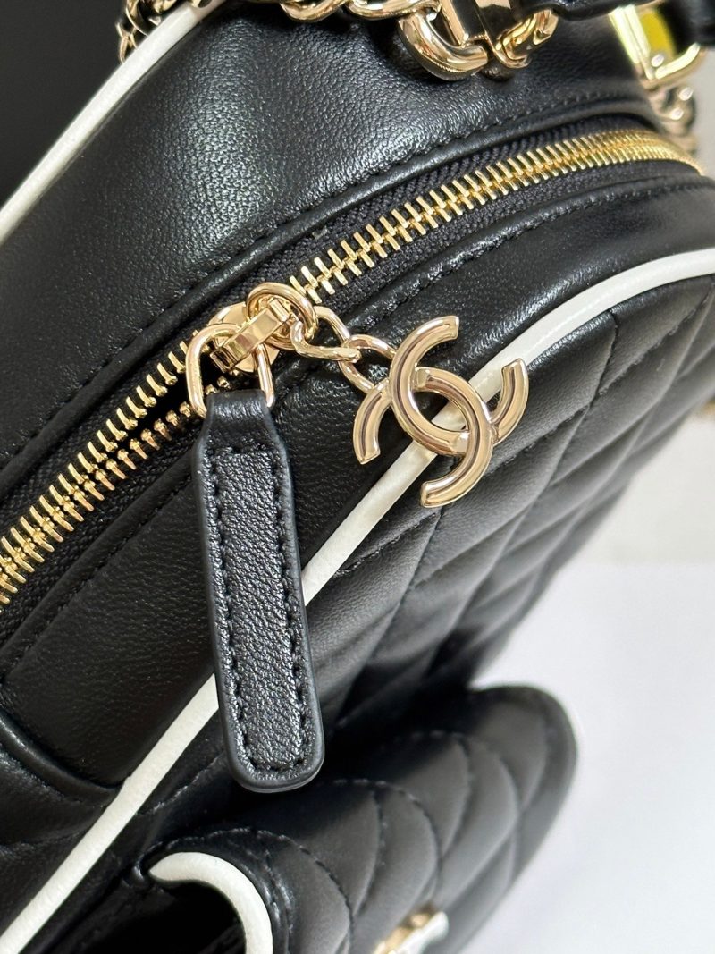 CC 25P Mini Backpack 18 Black White Lambskin Gold Hardware 243528