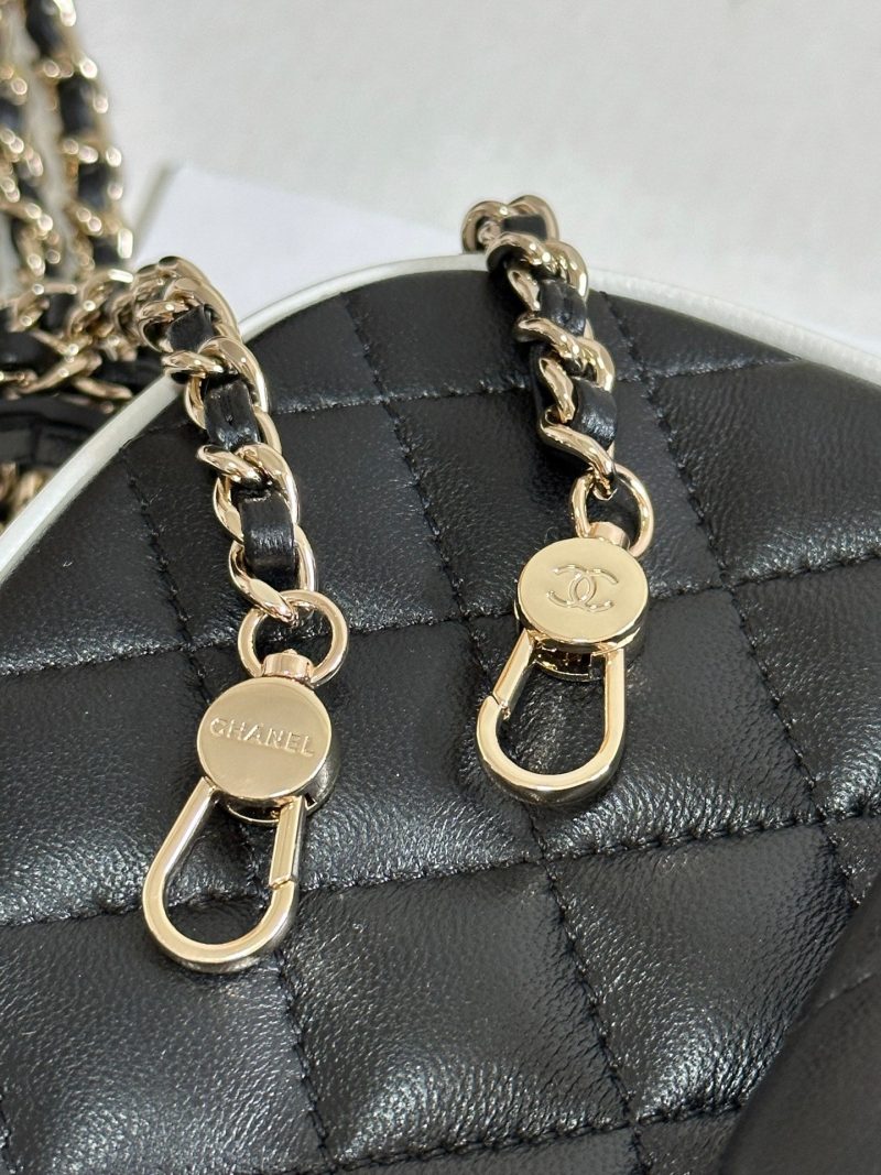 CC 25P Mini Backpack 18 Black White Lambskin Gold Hardware 243528