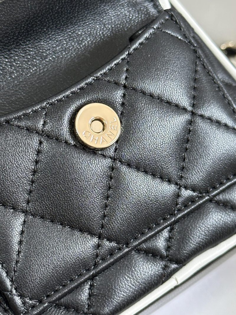 CC 25P Mini Backpack 18 Black White Lambskin Gold Hardware 243528