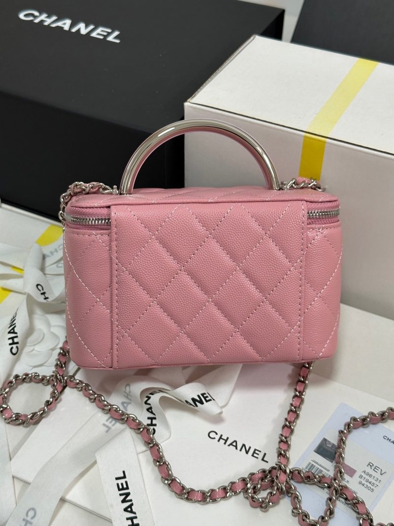 img_b885826e_20250328_i1743136498158_4438_0_7_jpg CC 25P Vanity Case 17cm Pink Pastel Leather Silver Hardware 243463