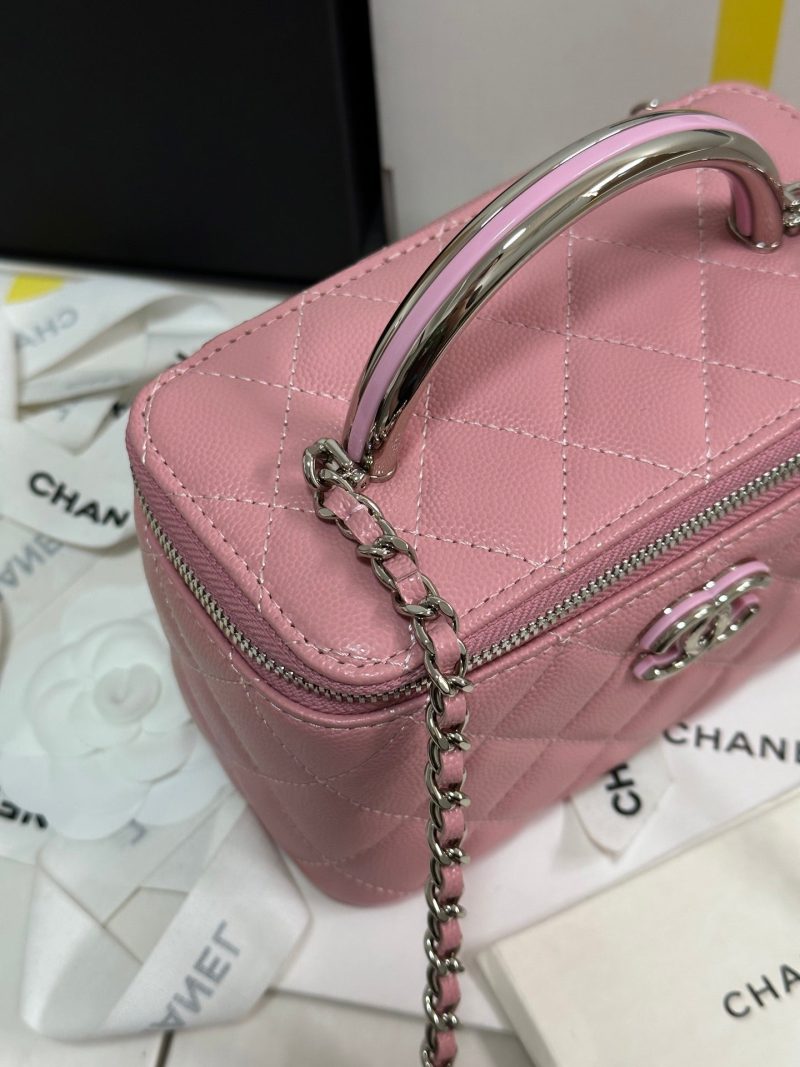 img_b885826e_20250328_i1743136498274_8749_0_2_jpg CC 25P Vanity Case 17cm Pink Pastel Leather Silver Hardware 243463