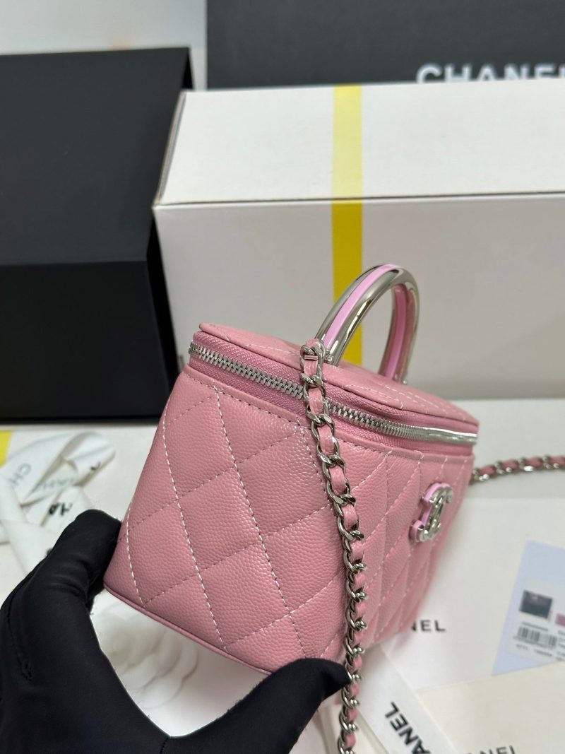 img_b885826e_20250328_i1743136499914_7023_0_5_jpg CC 25P Vanity Case 17cm Pink Pastel Leather Silver Hardware 243463