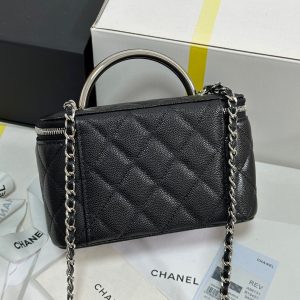 img_b885826e_20250328_i1743136927833_8034_0_8_jpg CC 25P Vanity Case 17cm Black Leather Silver Hardware 243469