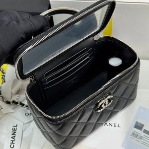 img_b885826e_20250328_i1743136928770_8535_0_7_jpg CC 25P Vanity Case 17cm Black Leather Silver Hardware 243469