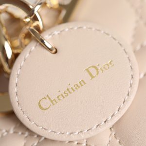 SMALL LADY D-JOY 22 IN LIGHT PINK LAMBSKIN