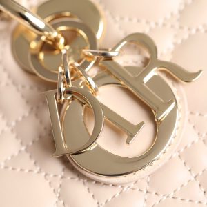 SMALL LADY D-JOY 22 IN LIGHT PINK LAMBSKIN