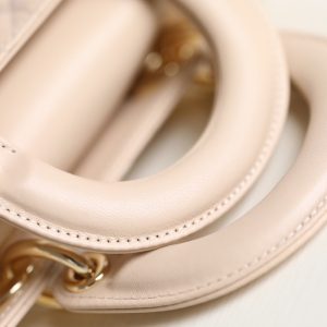 SMALL LADY D-JOY 22 IN LIGHT PINK LAMBSKIN
