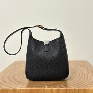 le 5a7 baby 15cm black grained leather