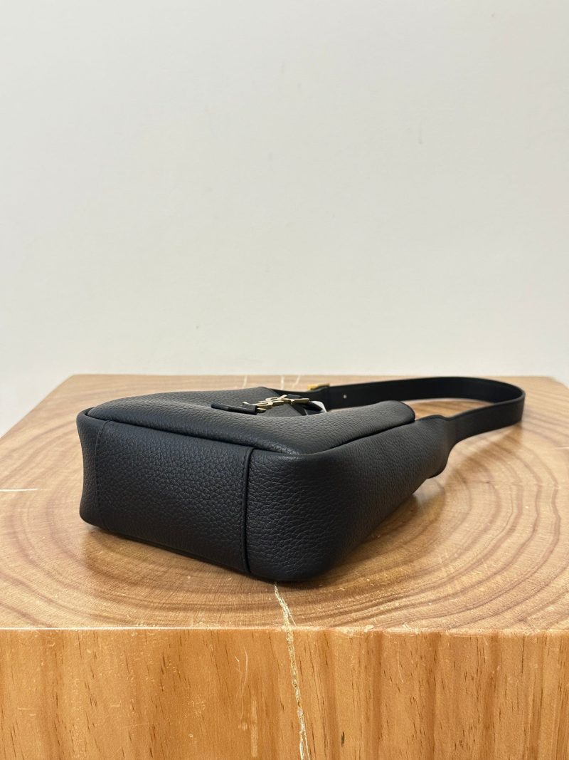 le 5a7 baby 15cm black grained leather