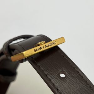 YSL Solferino Small Satchel Bag Brown Gold Calfskin 325451