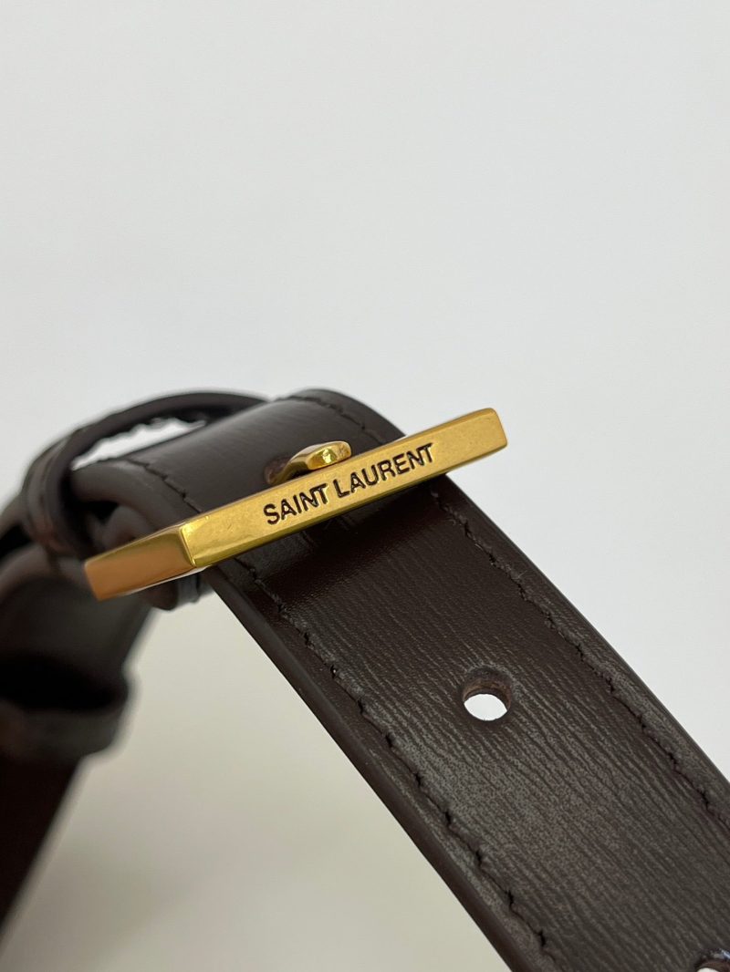 YSL Solferino Small Satchel Bag Brown Gold Calfskin 325451