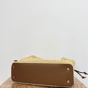 YSL Jamie Lucky Bag Beige Brown Raffia 339402