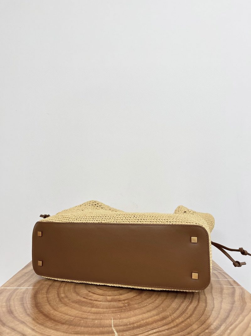 YSL Jamie Lucky Bag Beige Brown Raffia 339402